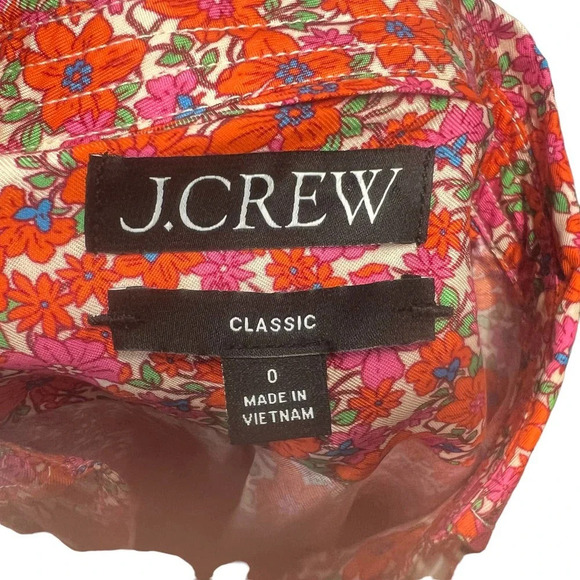 J.‎ Crew Classic-fit Drapey Cupro Shirt in Pink Floral Guarana Size 0 - Picture 10 of 12